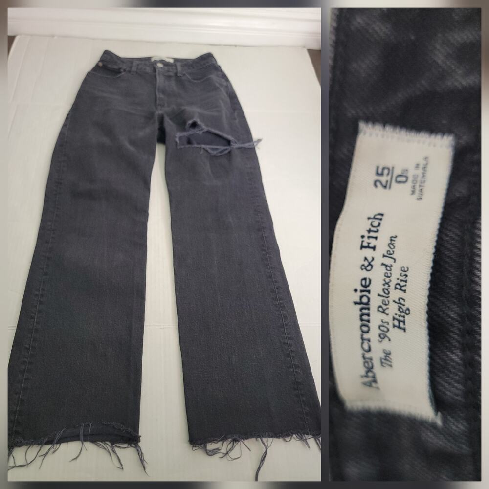 Abercrombie & Fitch Jeans SZ 25 0S Curve Love 90s Relaxed Straight High Rise